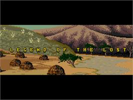 Title screen of Legend Of The Lost on the Atari ST.